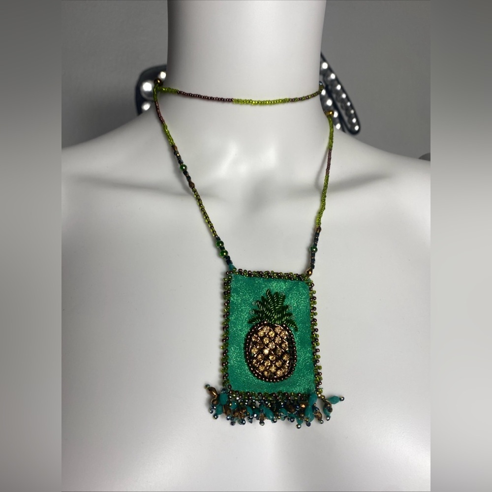 Olivia Dar talisman pouch fruit necklace 36”